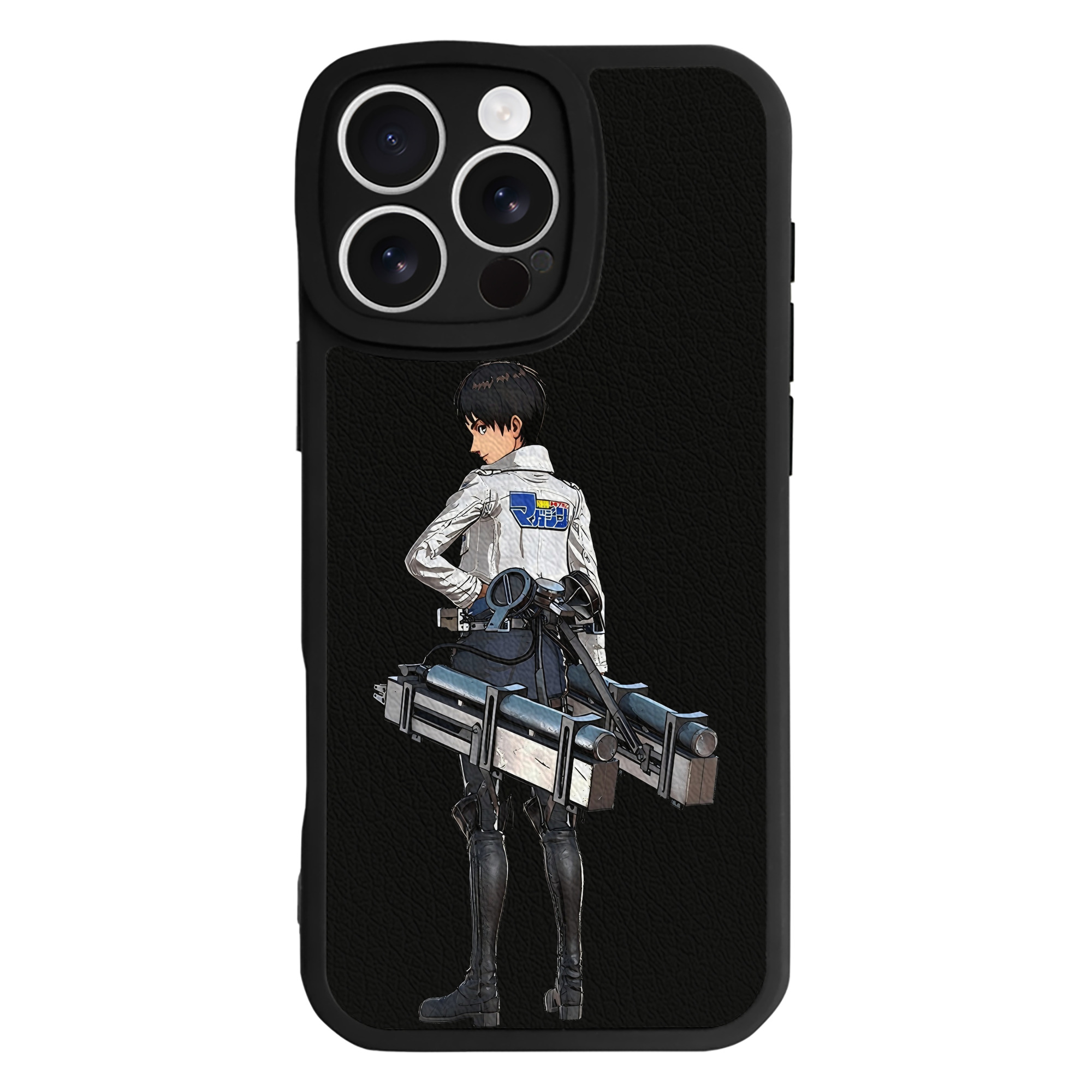 （画像用） 進撃の巨人 エレン･イェーガー Attack on Titan Eren Jäger 【iPhone 16シリーズ対応】シリコンスマホケース（レザー調） 材質：シリコン